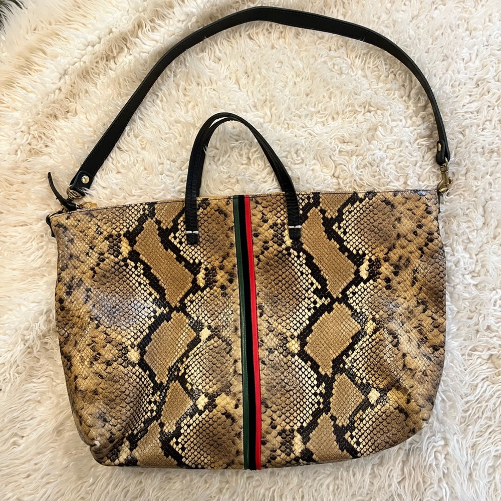 Clare V. Snakeskin Attaché tote - Picture 1 of 5